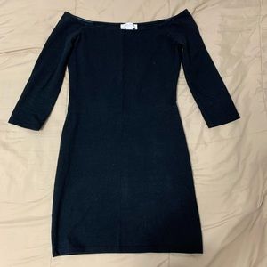 Forever 21 black Bodycon off the shoulder dress